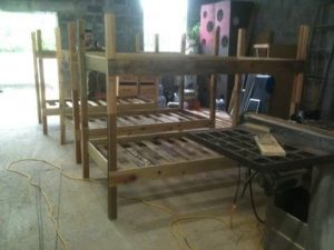 Here are the bunkbeds that Steve and Tim built.