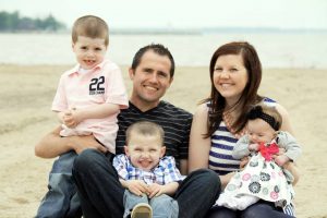 Luke and Sarah with their children, Jackson, Asa and Atalaya