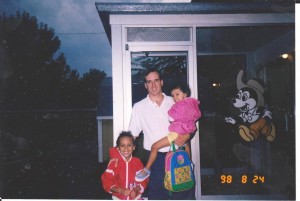 Matt, Kate and Samantha on Kate's first day of kindergarten. Seems like yesterday...